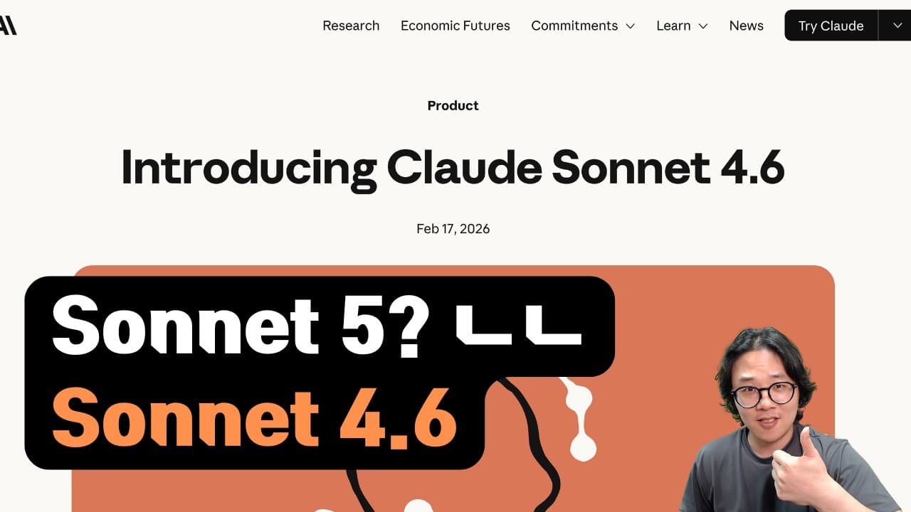 Sonnet 5가 아니라 아쉽지만 어쨋든 신규 버전.. Sonnet 4.6